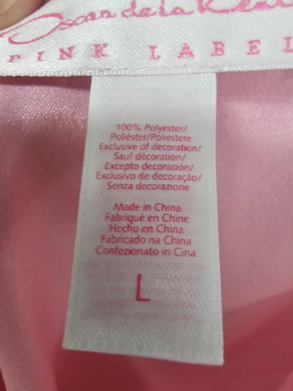 Oscar De La Rente Tank Pink Satin Lace Coquette Y2K L - Picture 7 of 10